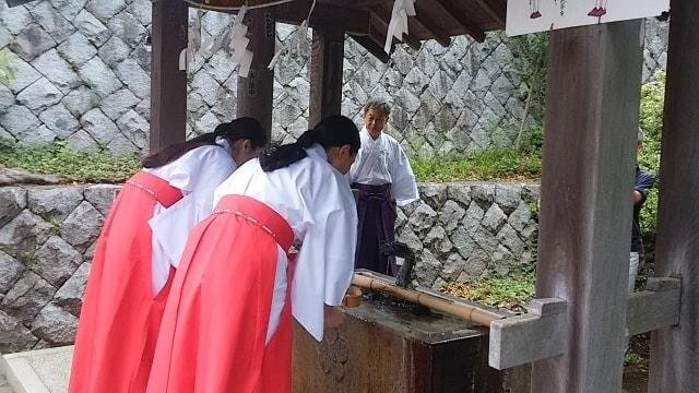 菅原神社で巫女体験