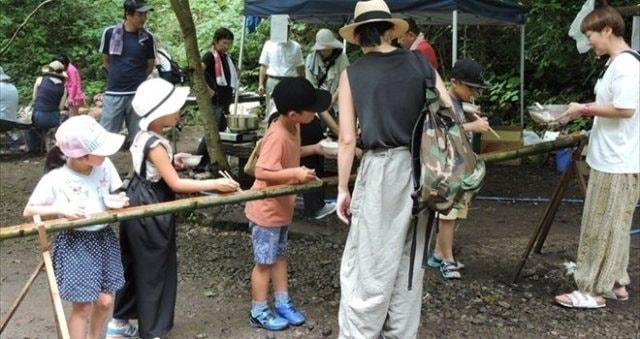 水辺公園 流しそうめん