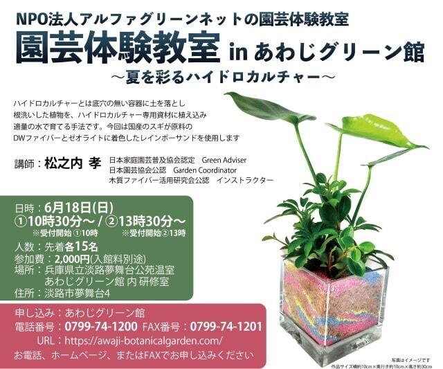 夏を彩るハイドロカルチャー 園芸体験教室