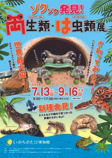 夏の特別展「ゾクゾク発見！両生類・は虫類展」