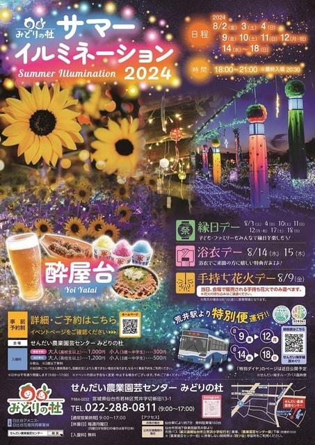みどりの杜サマーイルミネーション2024