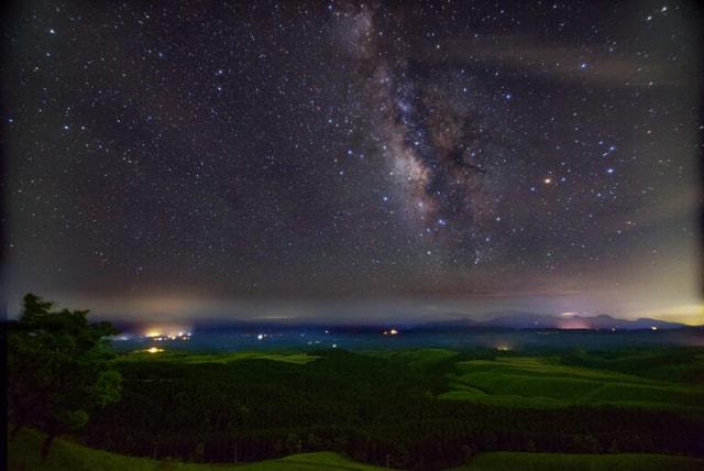 久住高原星空の巡り（7月）