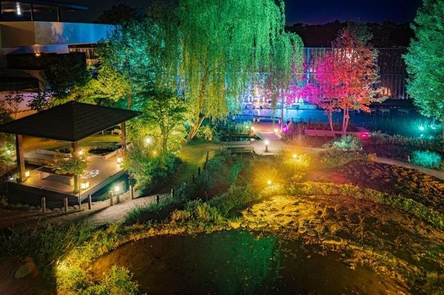 「京の里山」エリア夜間ライトアップ