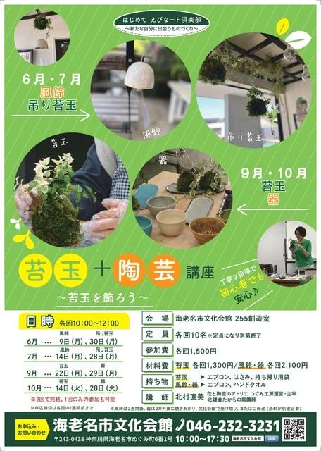 苔玉＋陶芸講座　～苔玉を飾ろう～（6月）
