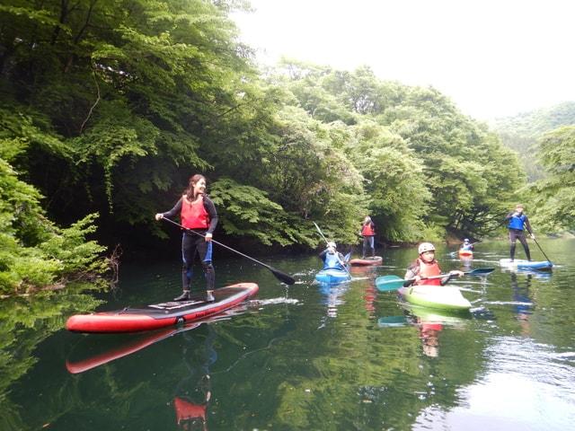 春の新緑〜初夏・碓氷軽井沢『SUP＆カヤック体験』アウトドア 自然体験