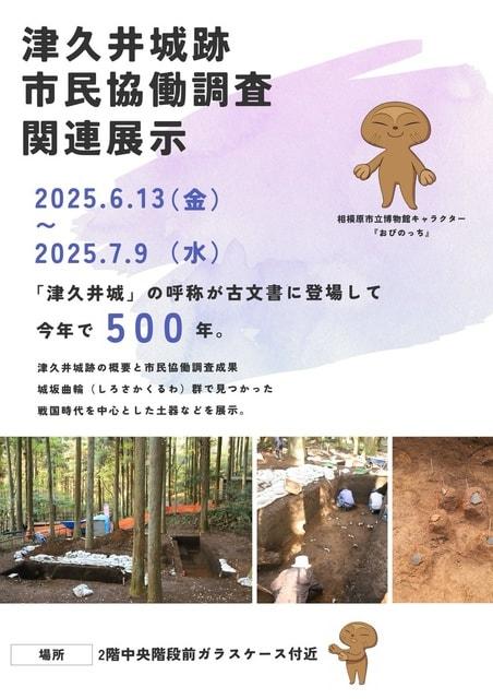 博物館出張ミニ展示 津久井城跡市民協働調査関連展示