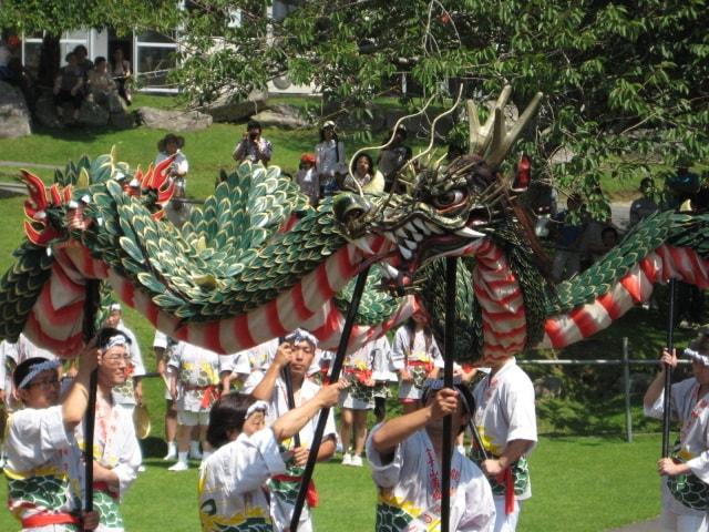 金華山龍神まつり　奉納　龍（蛇）踊り