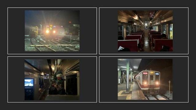 野岩鉄道6050型「やがぴぃカー」で行く！のんびり夜行会津高原尾瀬口6050型2並び撮影タイム