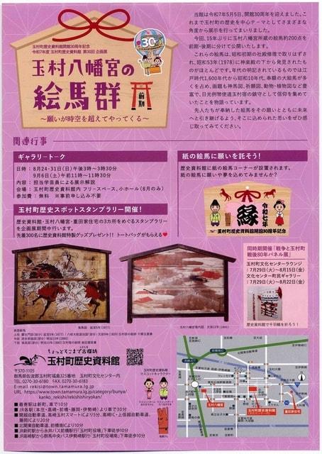 企画展「玉村八幡宮の絵馬群　前期〜願いが時空を超えてやってくる〜」