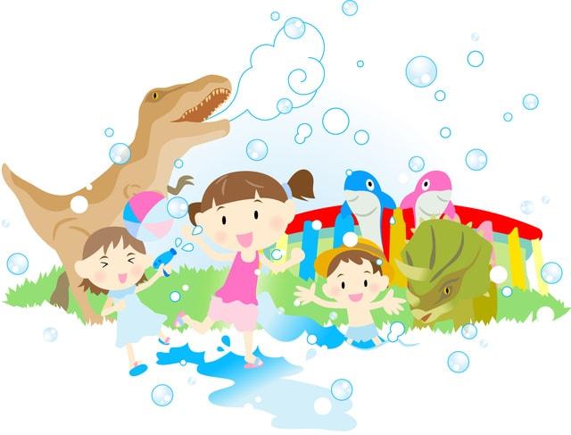 夏休み限定・水あそびエリア