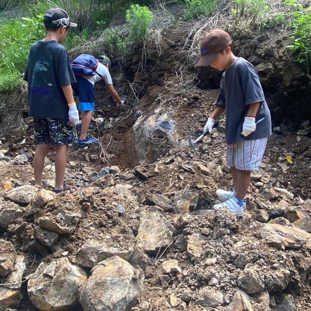 化石発掘体験