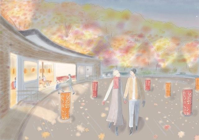 ケラ池スケートリンク「紅葉灯りリンク」