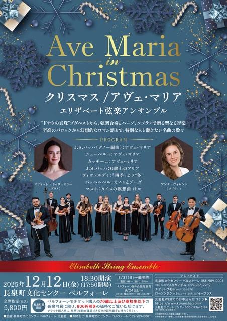 クリスマス/アヴェ・マリア　～エリザベート弦楽アンサンブル～ （長泉町文化センター）