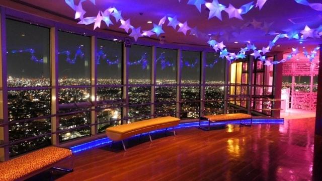 東山スカイタワー　冬のライトアップ