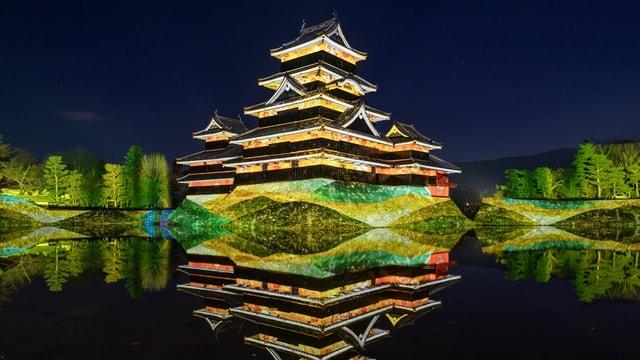 松本城プロジェクションマッピング